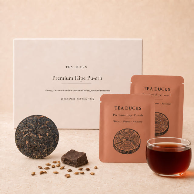 Premium Ripe Pu-erh — tea-round box packaging