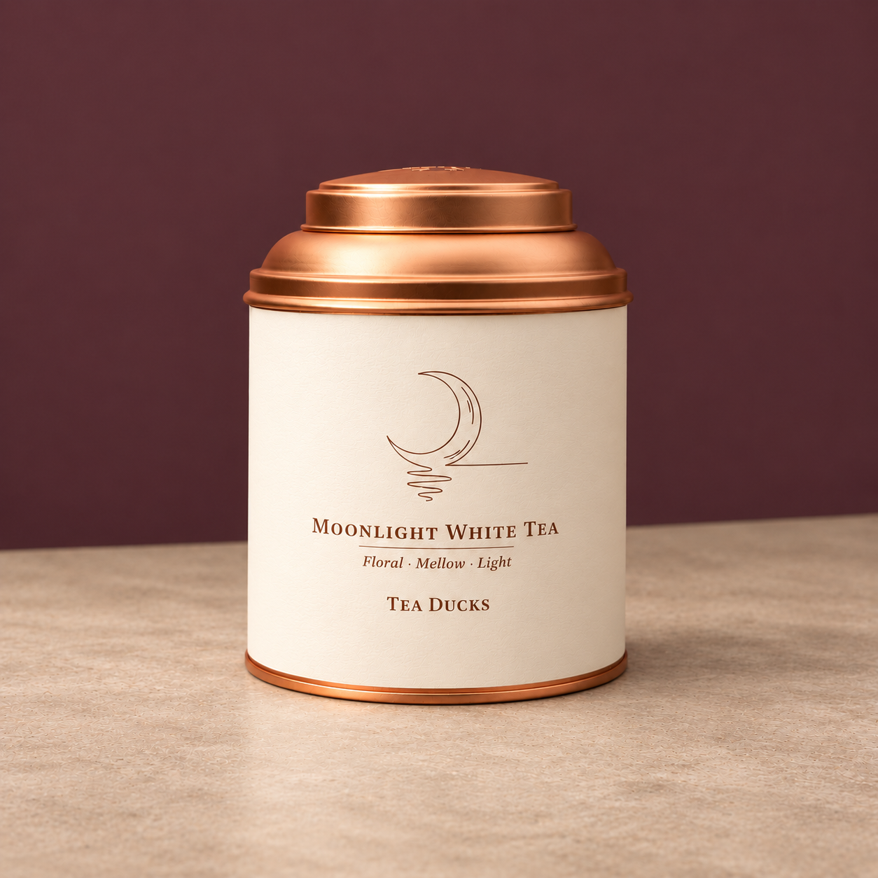 Moonlight White tea caddy